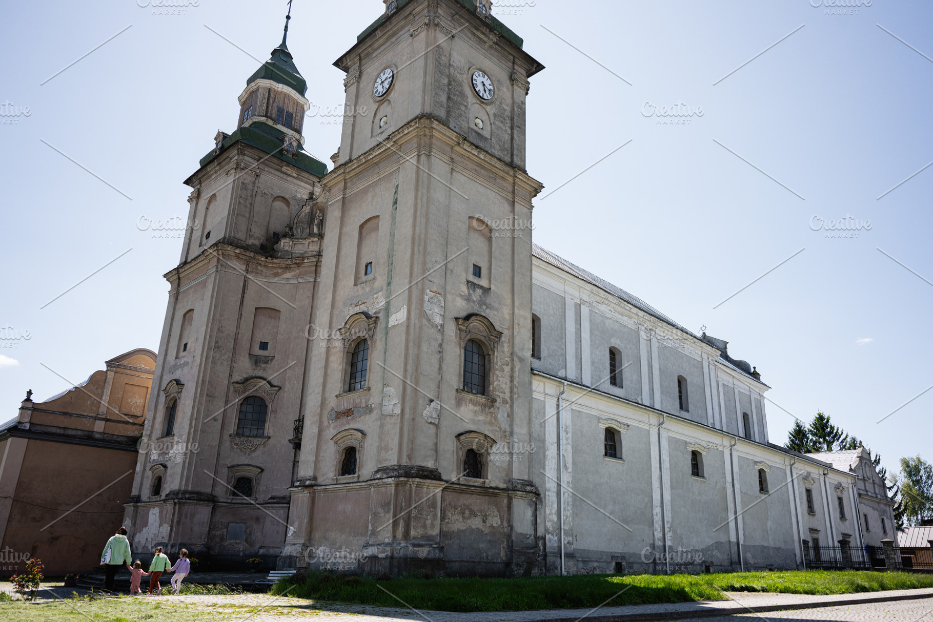 Historic cathedral with two towers under a clear blue sky, a Photo by AS photostudio