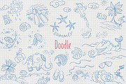 60 Doodle elements for summer design, an Illustration by SunArt (Thumbnail 1 of 2)