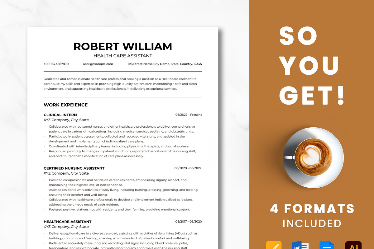Health Care Assistant Resume Template preview 8