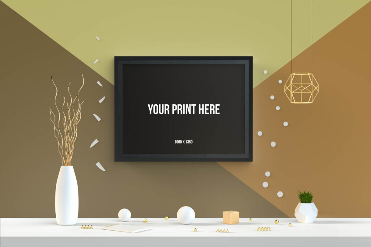 Frames Mockups - Customizable Scene, a Print Template by Aedon Design (Photo 7 of 9)