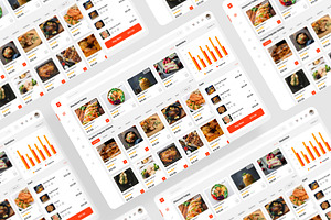 Foods Dashboard UI Kit Figma, an UI Kit Template by iDoodle Studio