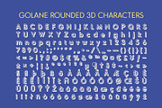 Golane Rounded 3D, a Sans Serif Font by Craft Supply Co. (Thumbnail 8 of 8)