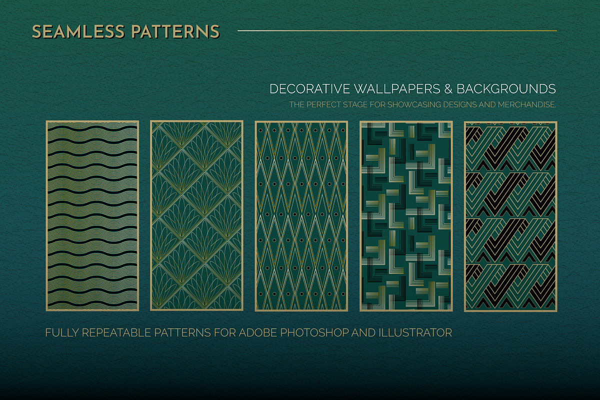 Art Deco Seamless Patterns Vol 2 preview 2