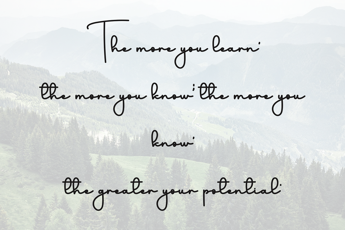 Calligraphy Present, a Handwritten Font by FreshTypeINK (Photo 5 of 8)