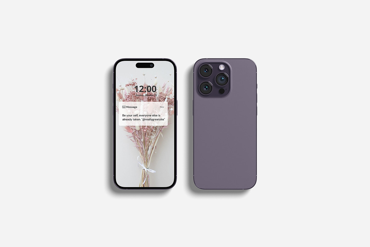 iPhone 14 Pro Mockup, an iPhone Mockup by zuhraabdullah (Photo 12 of 28)