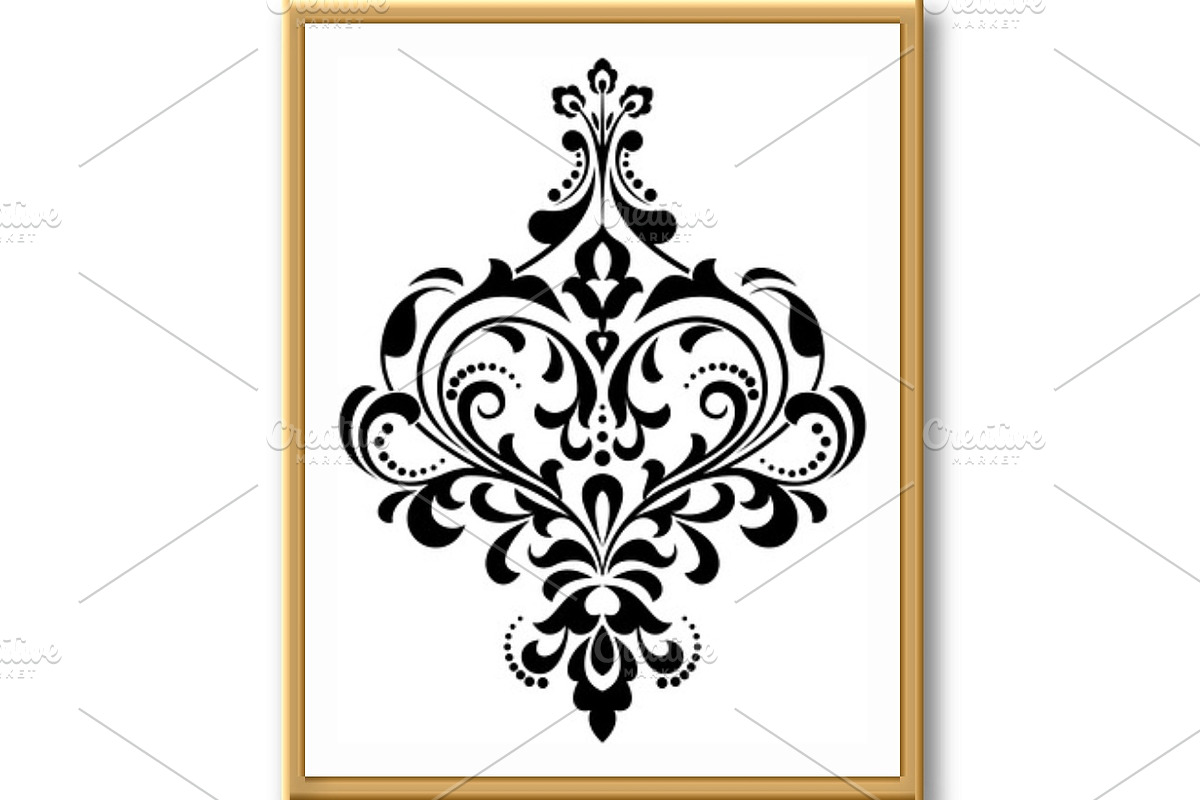 Damask graphic ornament. Floral, a Decorative Illustration by RODINA (Photo 3 of 3)