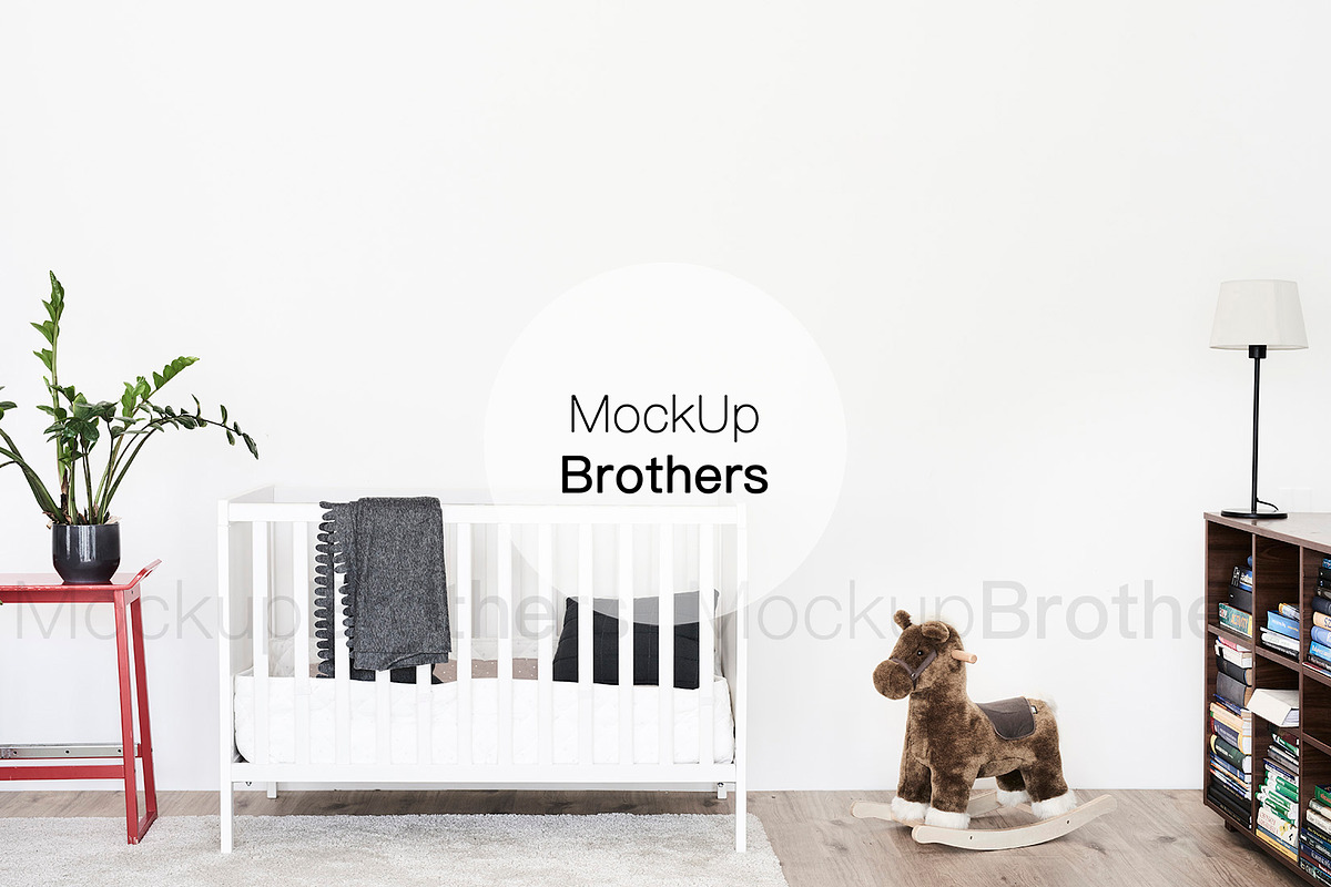 Nursery room mockup, mock up 43, a Print Template by MockUpBrothers (Photo 1 of 5)
