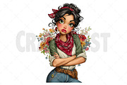 Whimsical Spring Western Girl Clipar, an Illustration by Craft Nest (Thumbnail 11 of 12)