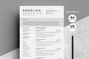 Creative & Professional Word Resume, a Resume Template by WhiteGraphic