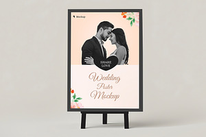 Elegant Wedding Poster Mockup, a Product Mockup by graphypix