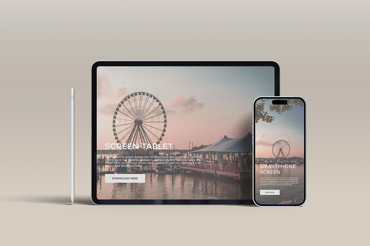 iPad & iPhone Mockup - Scene Creator, an iPad Mockup by graphicpages (Photo 5 of 15)