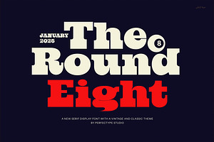 The Round Eight Serif Font, a Slab Serif Font by Perfectype