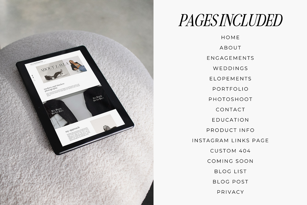 Photographer Showit Website Template, a Landing Page Template by Blush Created (Photo 3 of 20)