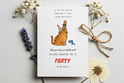Cat and Animals Funny Birthday PNG, a Graphic by GlitterCraft (Thumbnail 6 of 101)