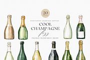Cool Fizz - Champagne Bottles, a Decorative Illustration by ThaismotaCreativeCo (Thumbnail 1 of 6)