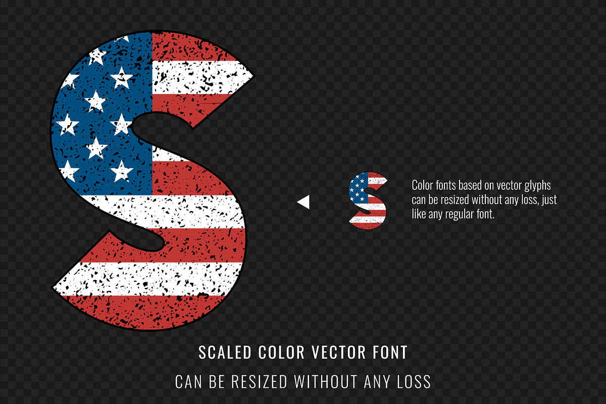 USA Flag Retro Font, a Font by Font Craft Studio (Photo 4 of 6)