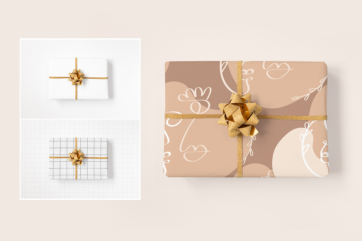 GIFT WRAP MOCKUPS | PSD, a Packaging Mockup by bazarova (Photo 3 of 10)