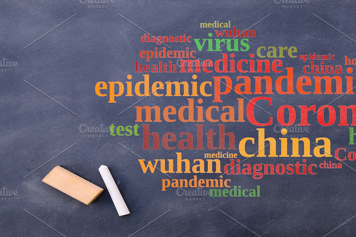 Word tag cloud about novel coronavir, an Education Illustration by CreativePhotoSpain