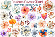 Abstract Flowers Clipart Bundle, an Illustration by Sublimation Artist (Thumbnail 1 of 6)