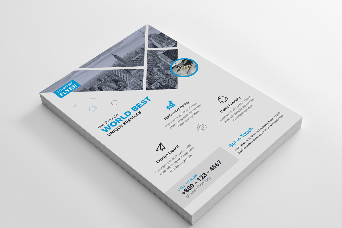 4 Flyers + 2 Letterhead Bundle, a Stationery Template by Thecodude (Photo 4 of 10)