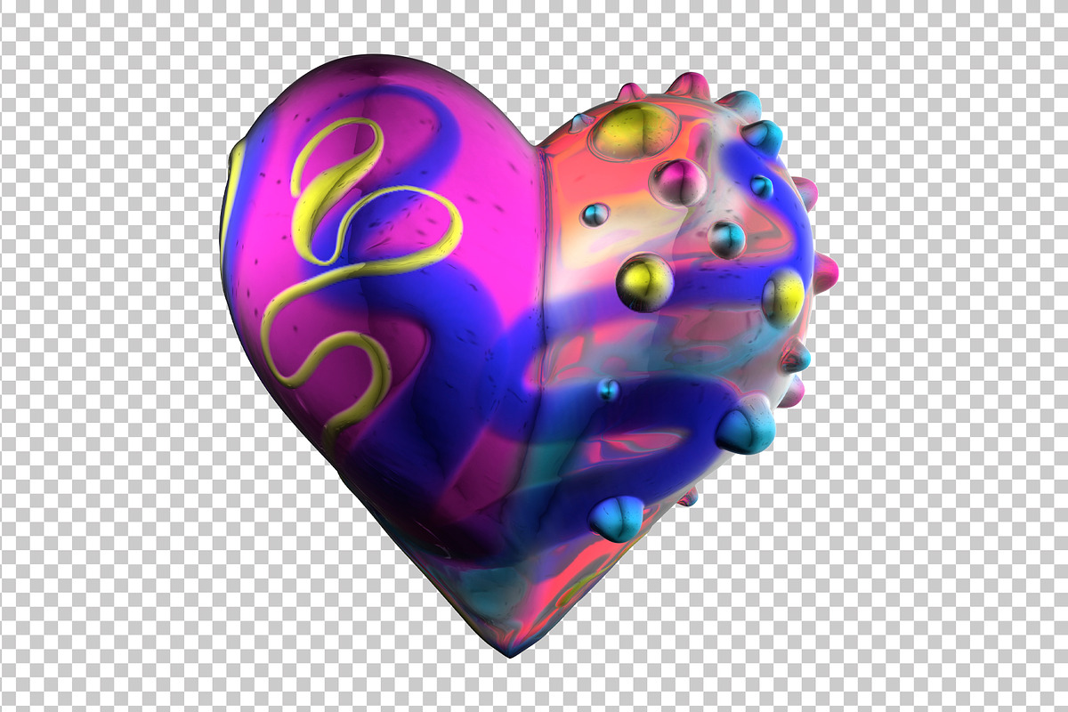 The 3D Heart Render Mega Bundle, a Decorative Illustration by Irmak Akçadoğan (Photo 2 of 8)