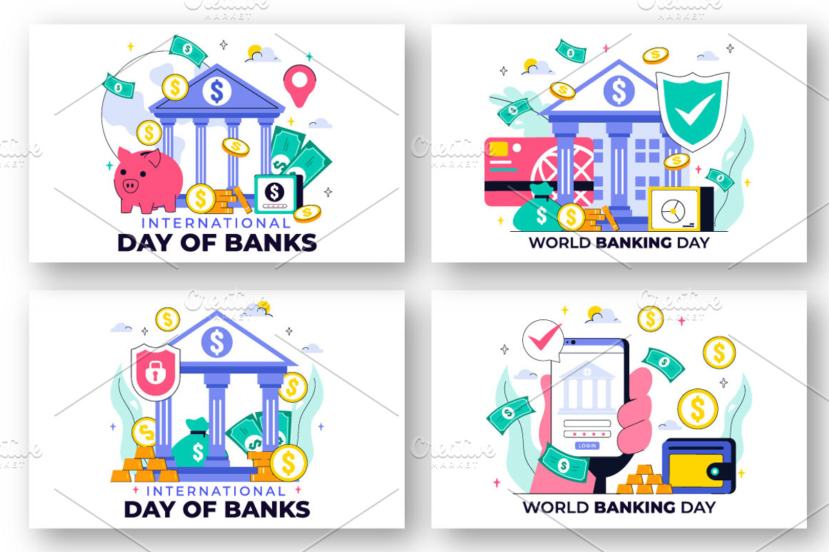 10 International Banking Day, a Finance Illustration by denayunebgt (Photo 3 of 4)