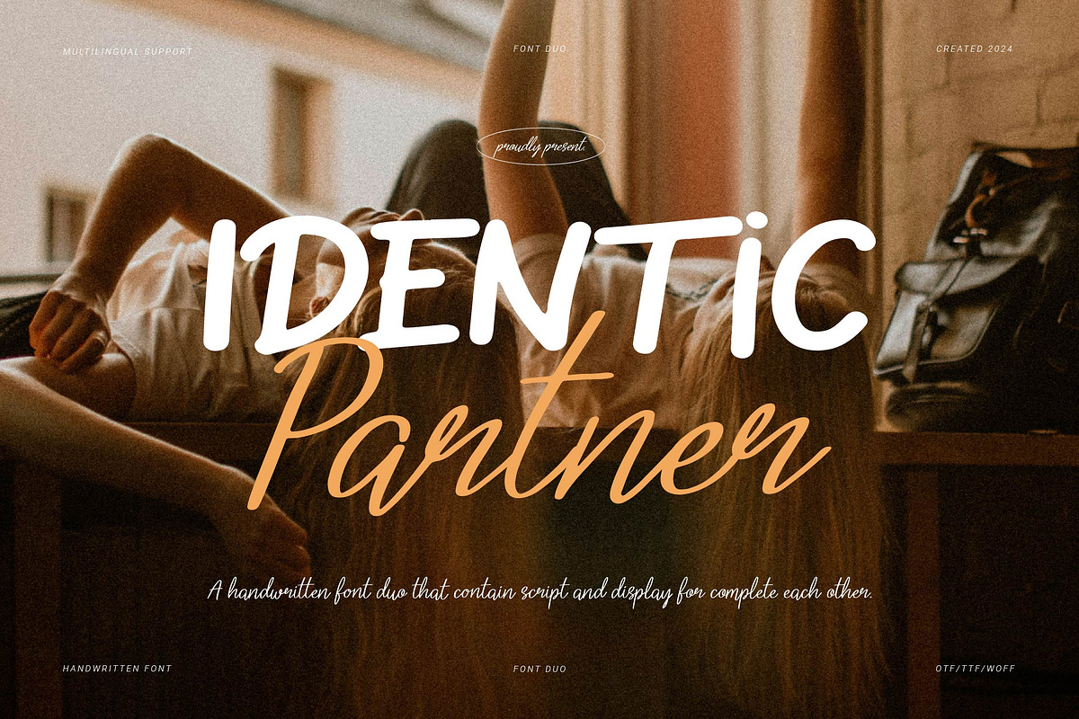 Identic Partner Handwritten Font Duo, a Handwritten Font by Denustudios (Photo 1 of 14)