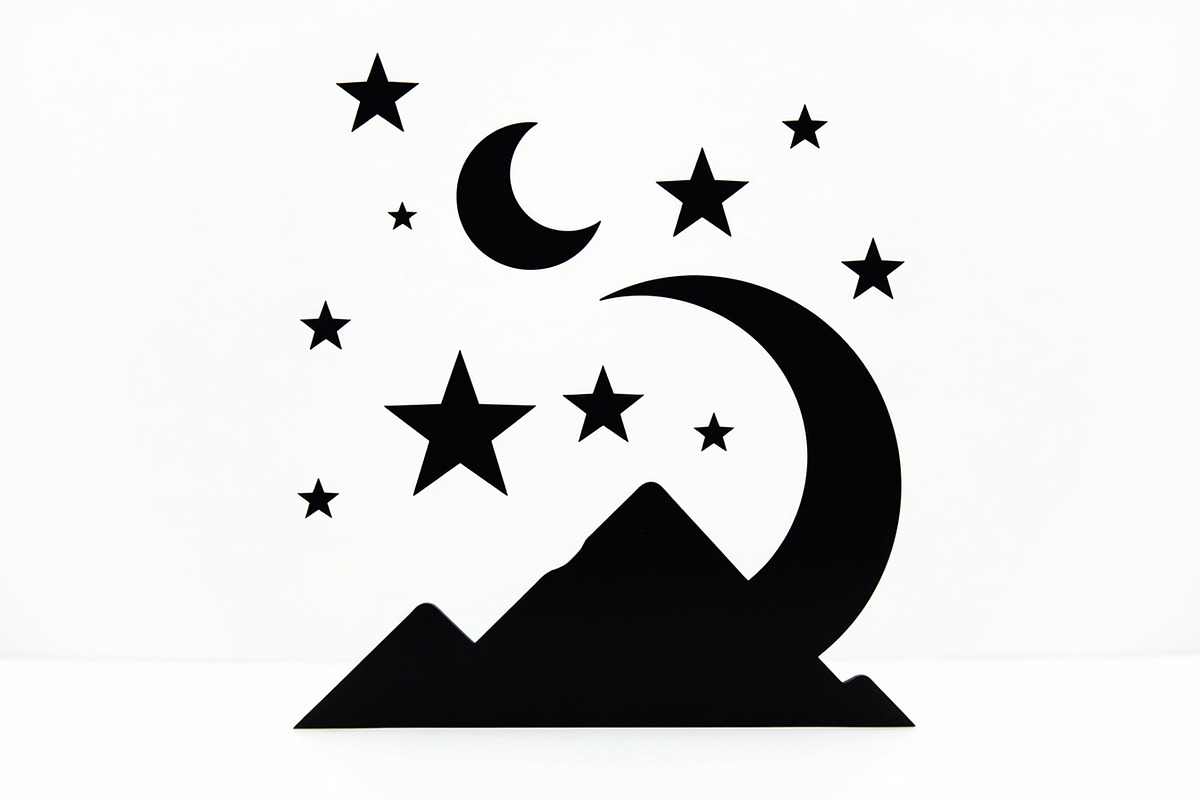 Crescent Moons and Star Silhouette, an Illustration by Amazin_art (Photo 3 of 31)