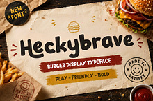 Heckybrave - Burger Display Font