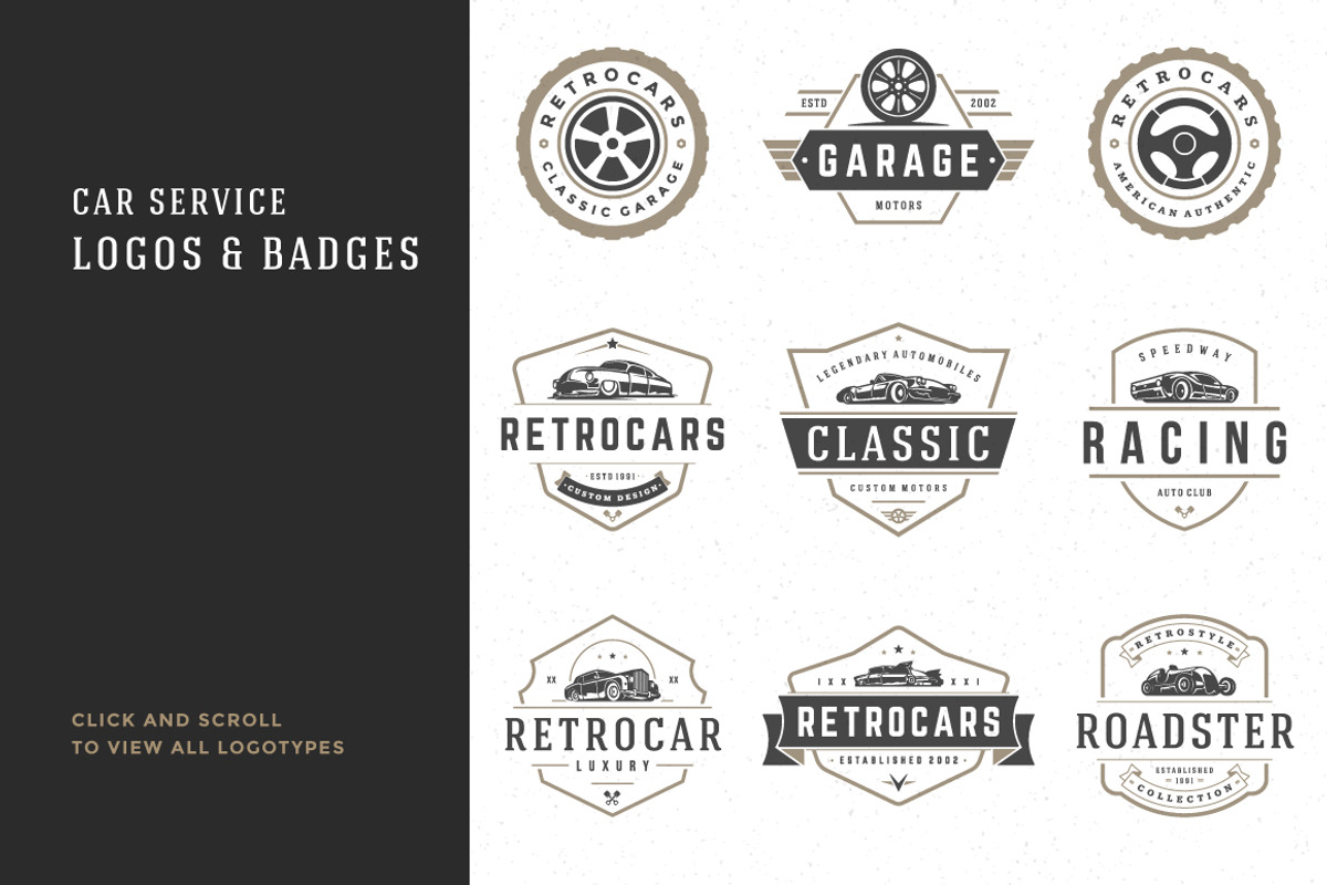 Car Garage Badges & Logos, a Branding & Logo Template by Vasya Kobelev (Photo 2 of 19)