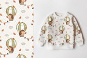 Hedgehog and air balloon, a Pattern Graphic by Olena Kuznietsova (Thumbnail 5 of 10)