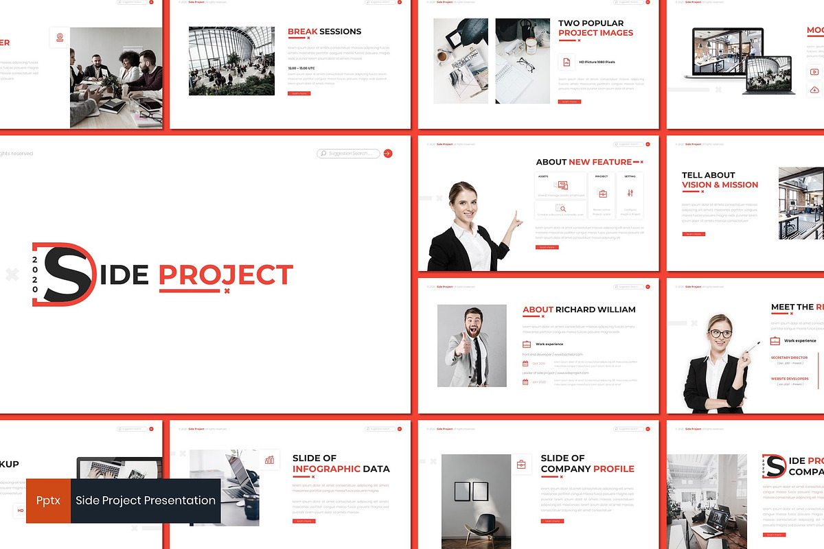 Side Project - Powerpoint Template, a Presentation Template by inspirasign