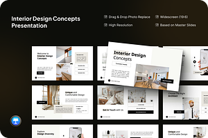 Interior Design Concepts Keynote, a Presentation Template by SquidPixey