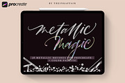 Metallic Brush Kit for Procreate, a Brush Add-On by theinkaffair (Thumbnail 1 of 8)