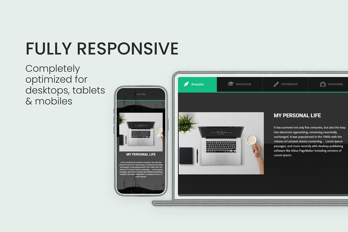 Resume Boxed – CV WordPress Theme, a WordPress Template by Pixflow (Photo 4 of 10)