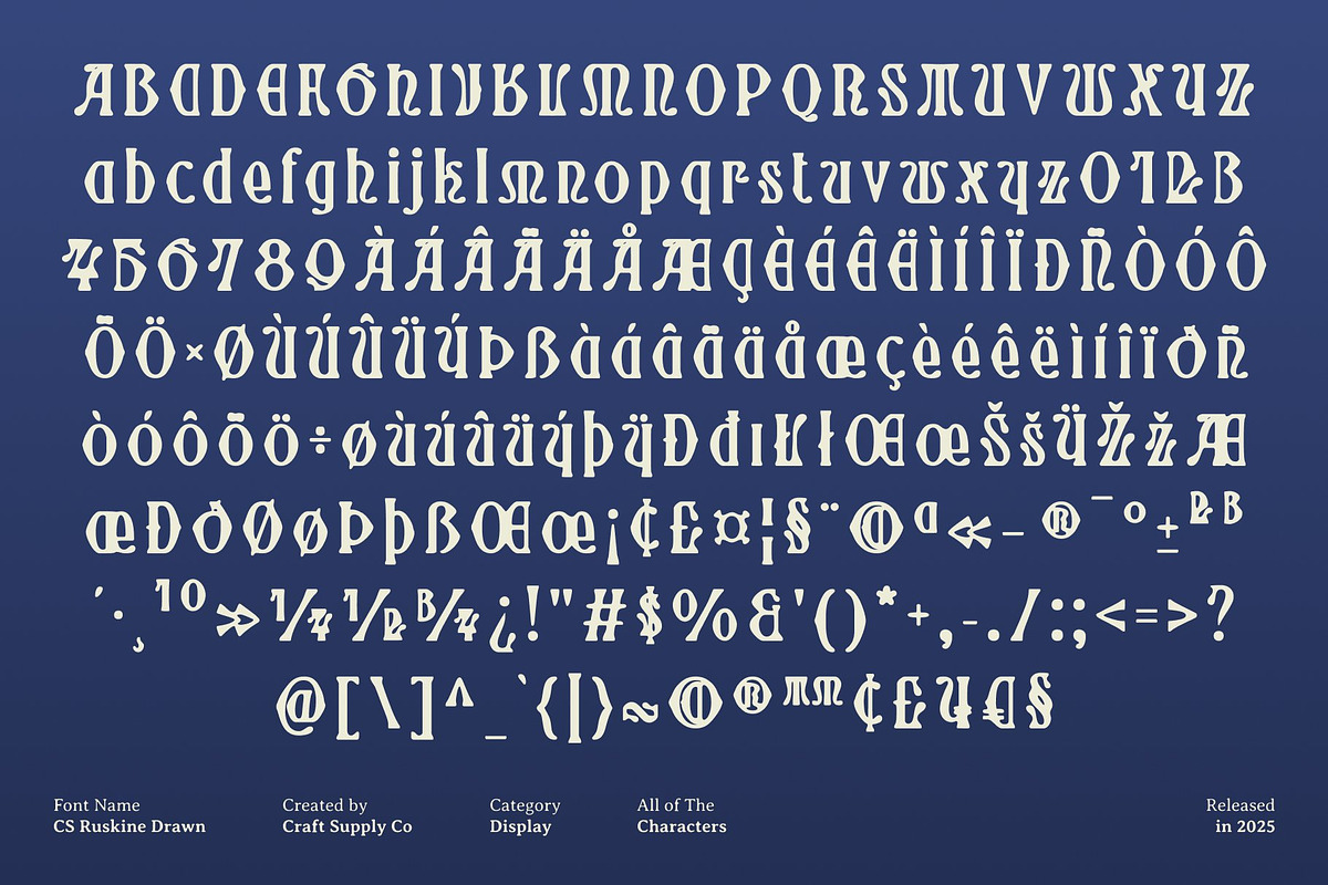 CS Ruskine Drawn, a Sans Serif Font by Craft Supply Co. (Photo 8 of 8)