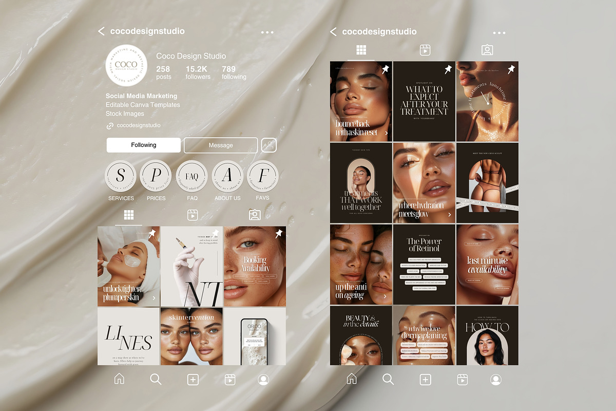 650 Skincare Social Media Templates, a Social Media Template by COCO Designs (Photo 15 of 16)