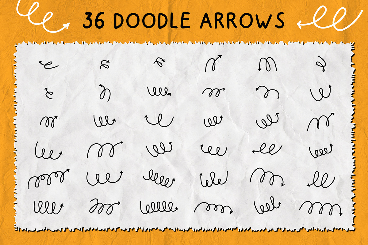 Hand Drawn Arrows Vector, an Object Graphic by Le.nart (Photo 2 of 5)