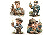 Birthday Man Clipart JPG, an Illustration by Memories By Lea (Thumbnail 4 of 19)