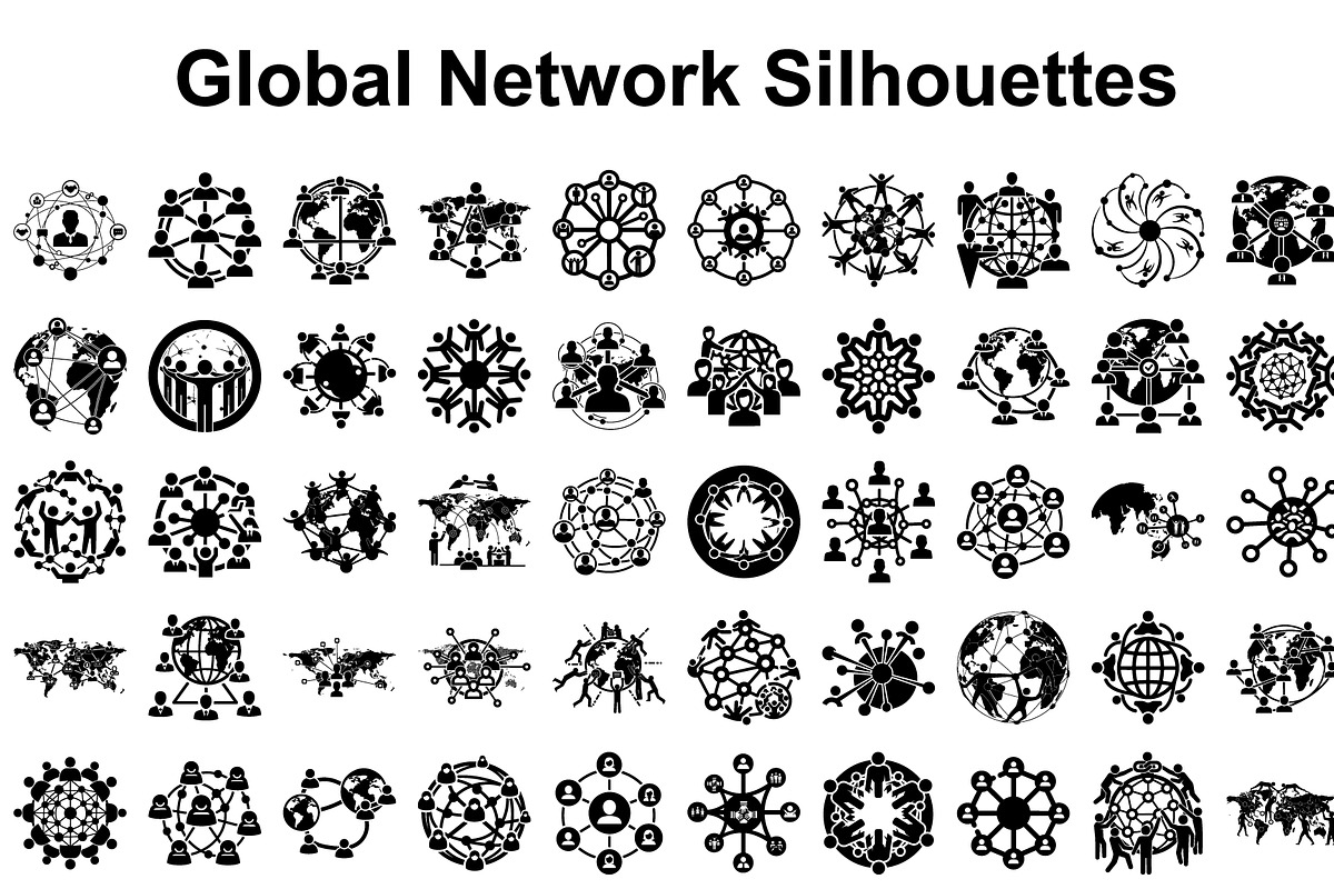 Global Network Silhouettes, a Graphic by hafijul (Photo 1 of 14)