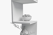 corner shelf and decor, a Furniture 3D Model by 3dcruz (Thumbnail 5 of 5)