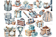 Fathers Day Clipart Bundle, a Person Illustration by GlamArtZhanna (Thumbnail 3 of 6)