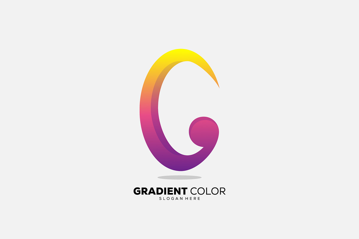 initial g design logo gradient templ, a Branding & Logo Template by OmerStudio