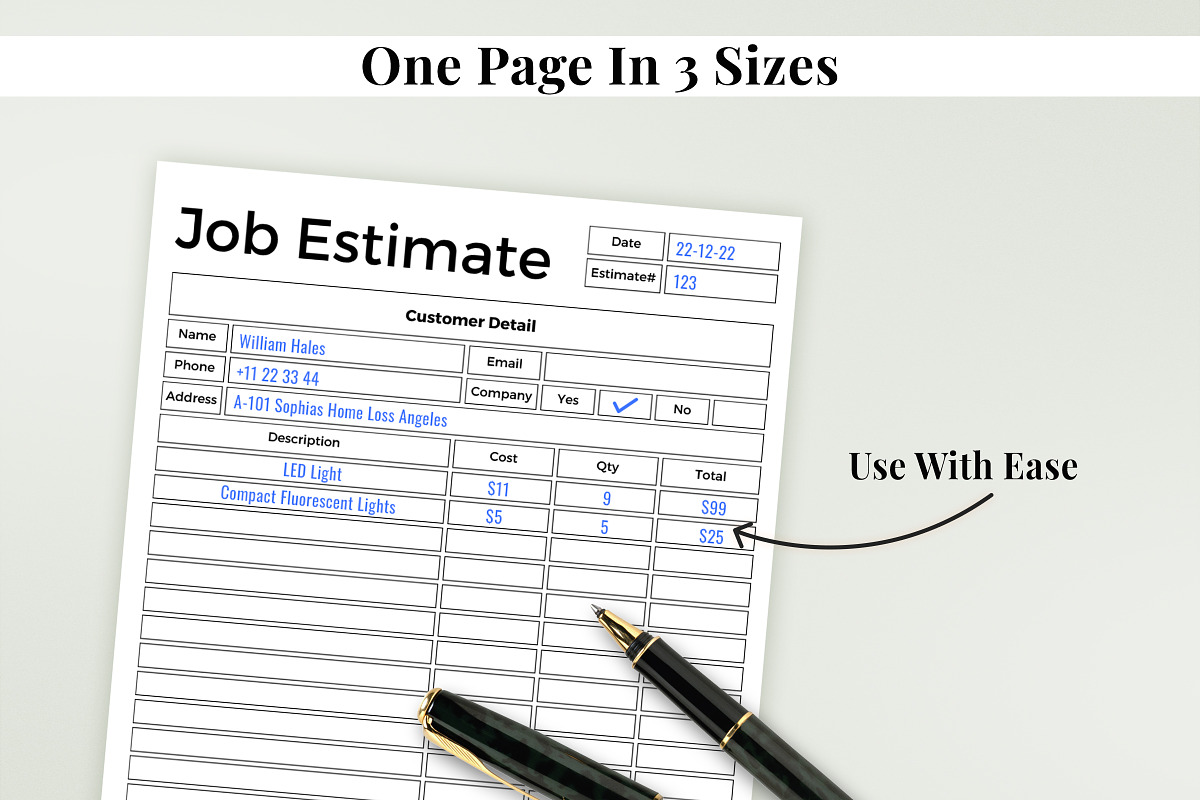 Estimate Template, a Print Template by Snapybiz (Photo 5 of 8)