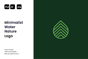 Minimalist Water Nature Logo, a Branding & Logo Template by Luxury Logos