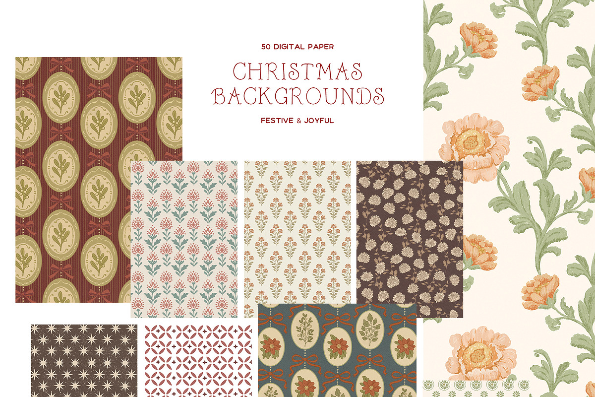 Old Winter Atelier Christmas Paper, a Background Graphic by Muse Artist (Photo 11 of 13)