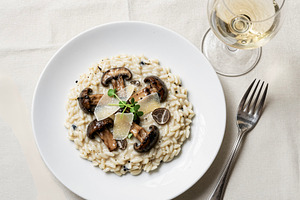 Gourmet Mushroom and Truffle Risotto, a Photo by rarrarorro