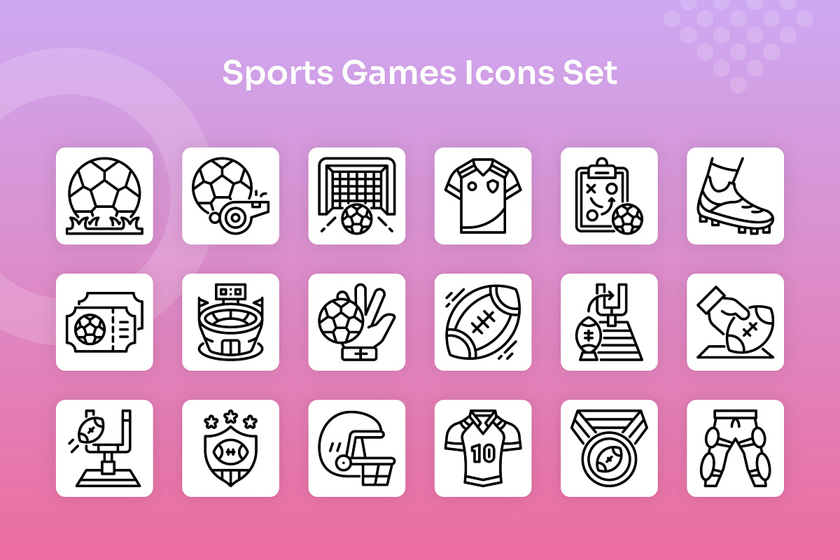 Sports Games Icons Set - Line, an Outline Icon by Kmg Design (Photo 2 of 3)
