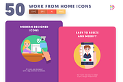 50 Work From Home Icons, an Outline Icon by Dighital (Thumbnail 4 of 10)