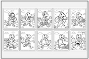 Dinosaur Sports Coloring Book, an Animal Illustration by Lamia Emad (Thumbnail 3 of 5)